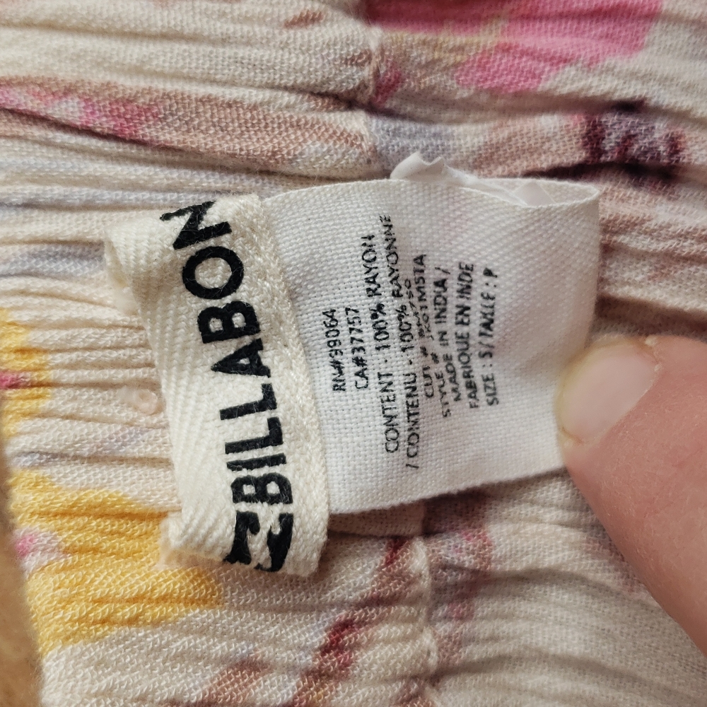 Billabong Cream Floral Maxi Skirt with Pink and Blue Accents - Picture 10 of 12
